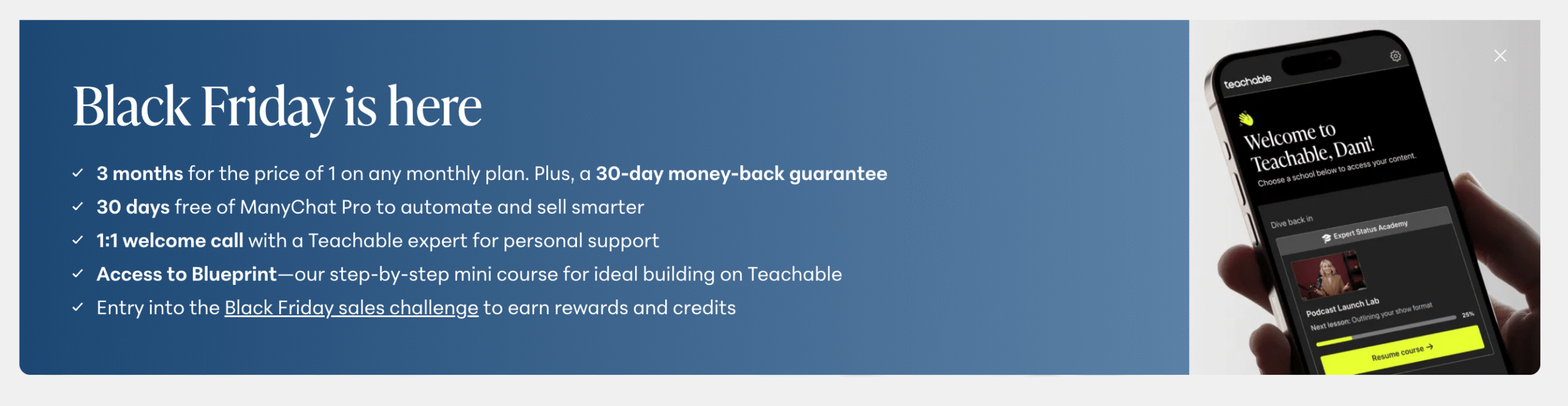 Teachable Black friday Deal