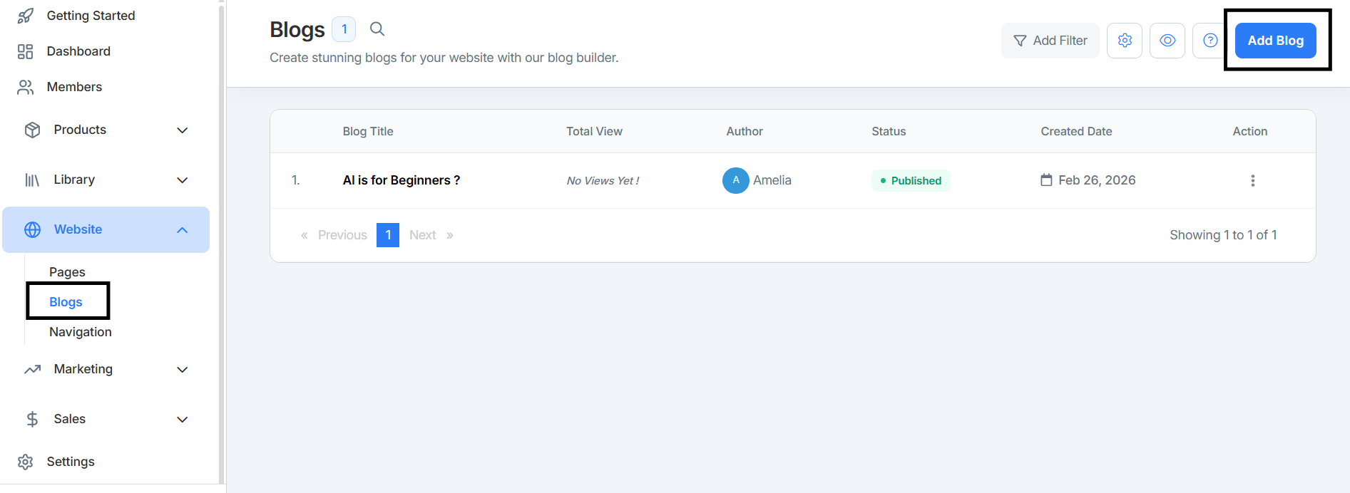 Freshlearn Blogging & Newsletter CMS
