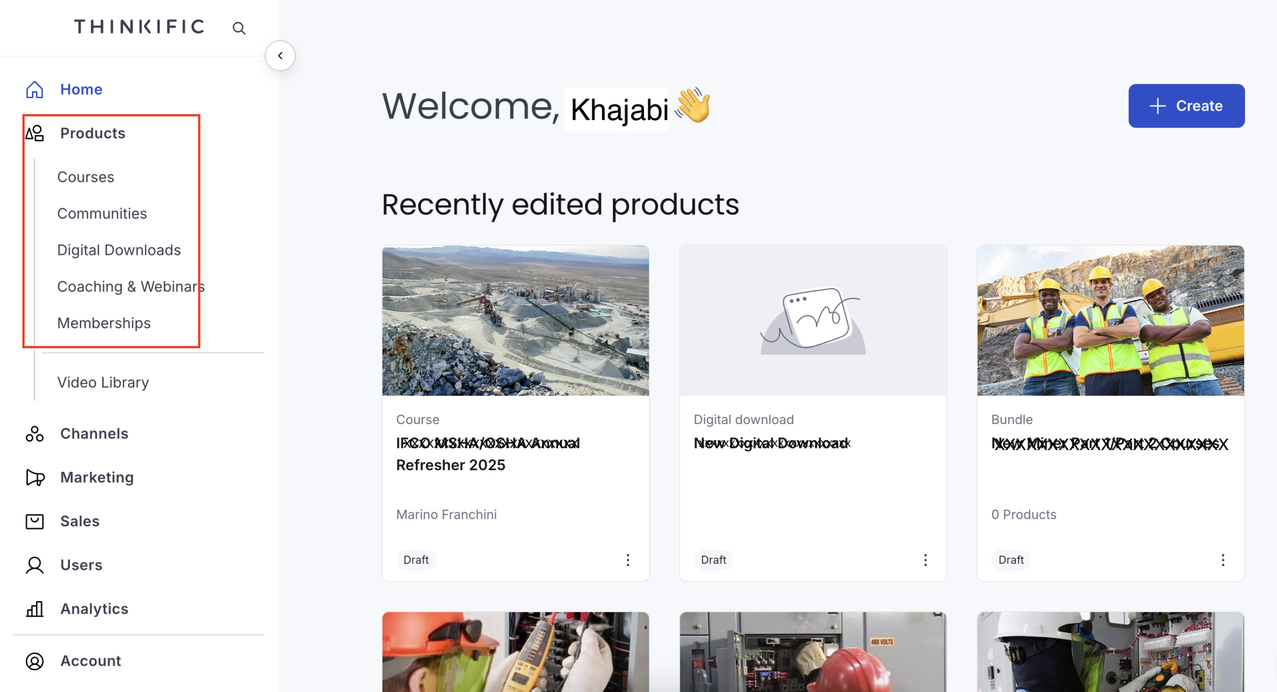 Thinkific course Creation