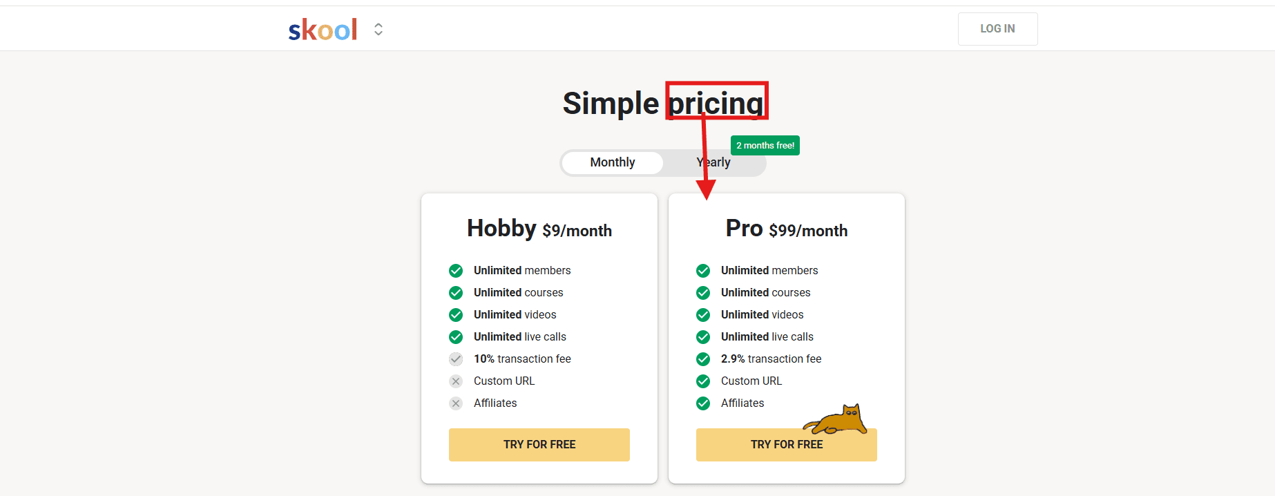 Skool Pricing