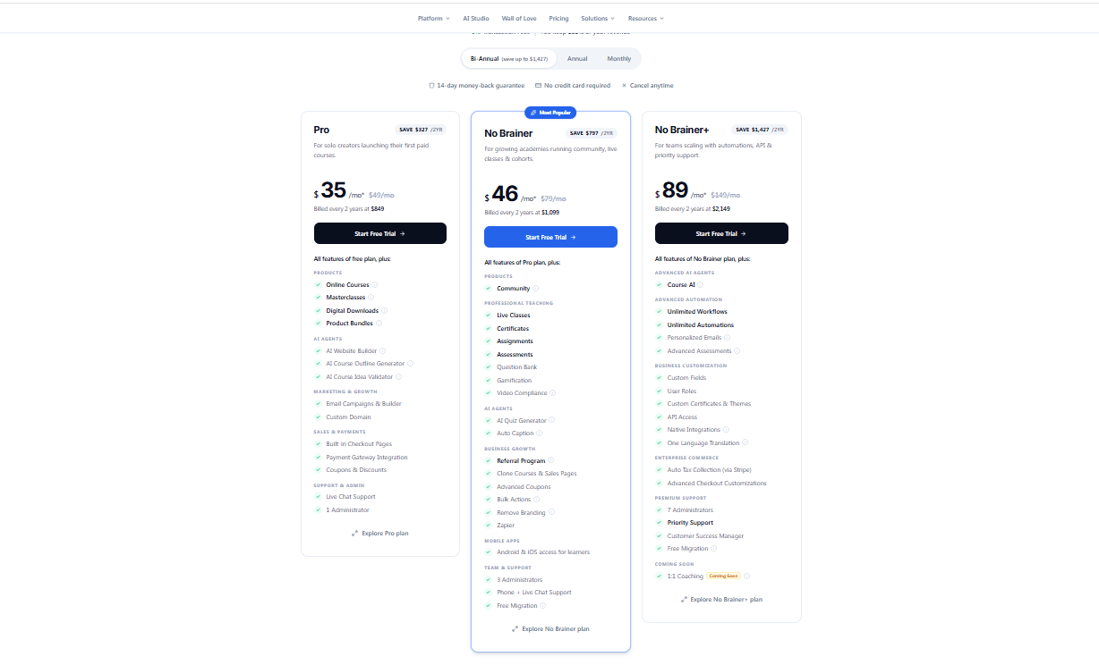 FreshLearn Pricing